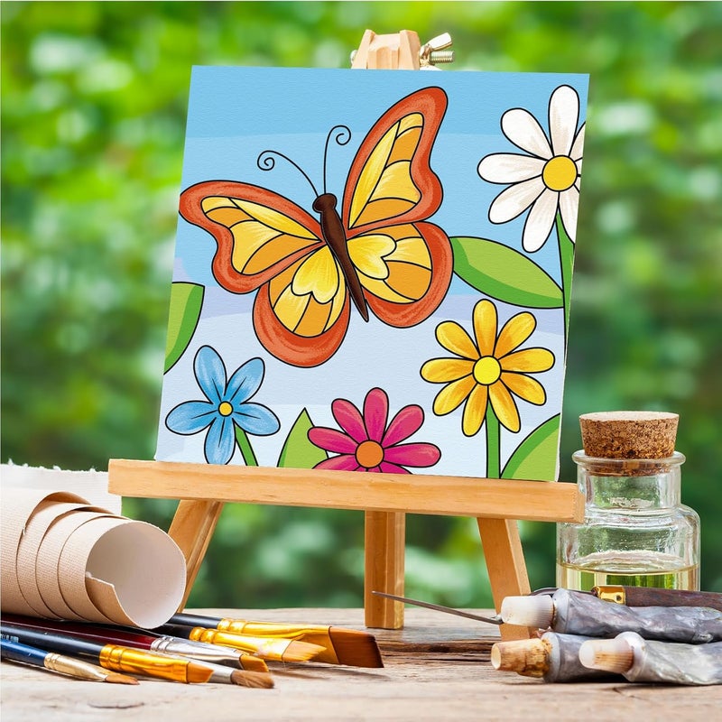 Anseal 12 Packs Pre Drawn Canvas to Paint, 4" X 4" Animal Pre-Printed Canvas Paint Party, Stretched Outline Painting Boards for Beginners, Party Favor - Image 2